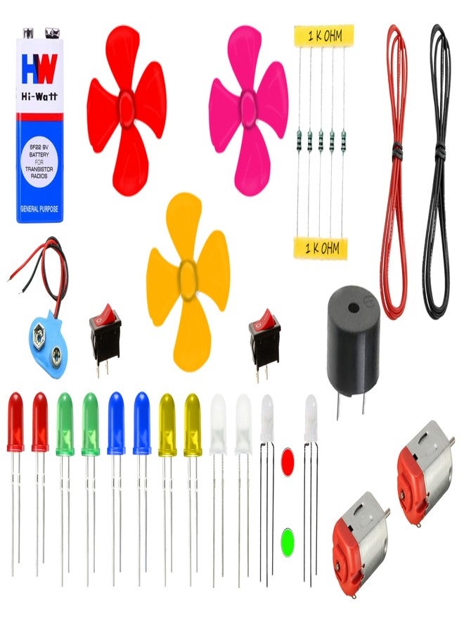 CodifyMonk Science Kit | 31 Components | Summer Project Experiment Kit | Art and Craft | Motor Fan Toy Set For Kids | Multicolor - Image 4